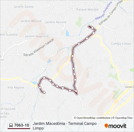 7063-10 Bus Line Map