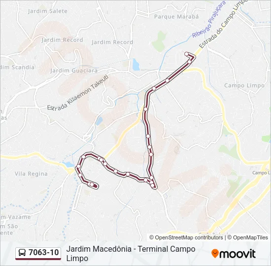 7063-10 Bus Line Map