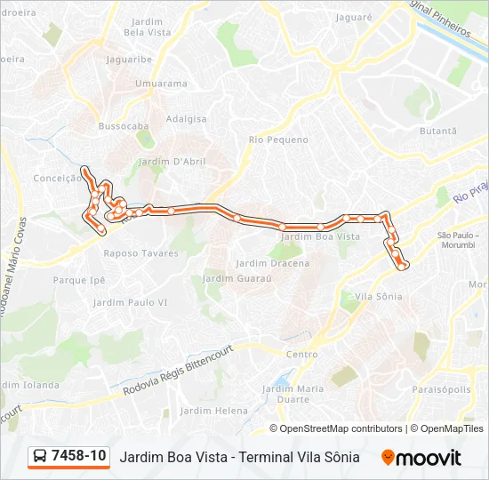 7458-10 Bus Line Map