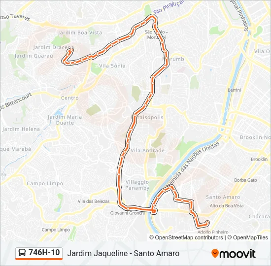 746H-10 Bus Line Map