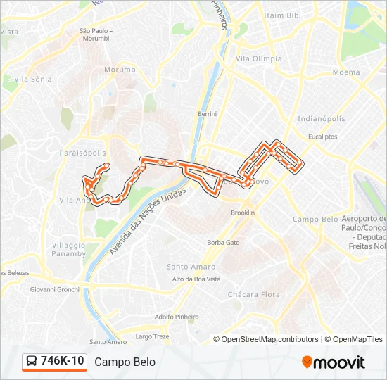 746K-10 Bus Line Map