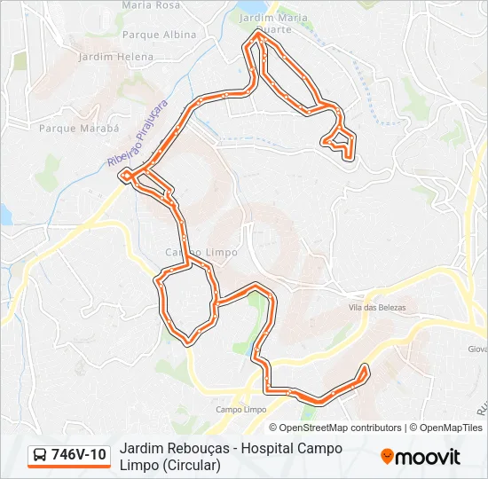 746V-10 Bus Line Map