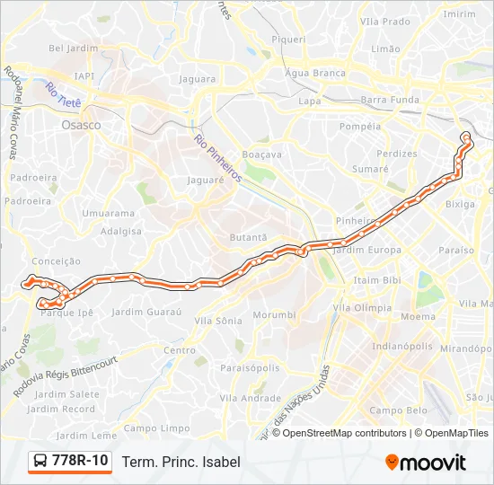 778R-10 Bus Line Map