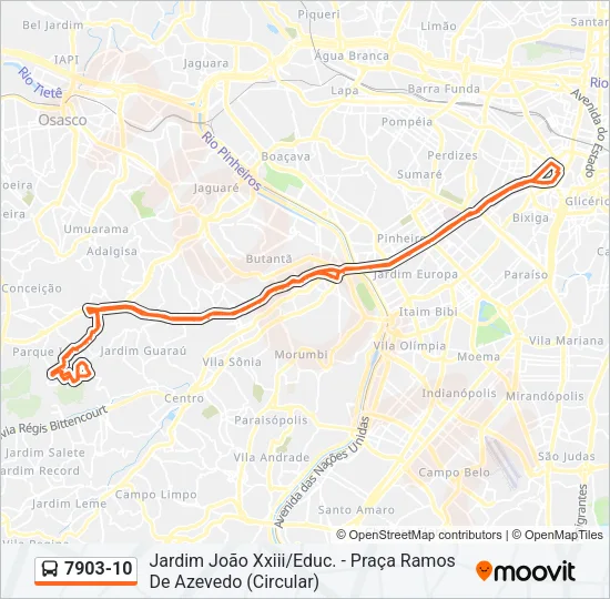 7903-10 Bus Line Map