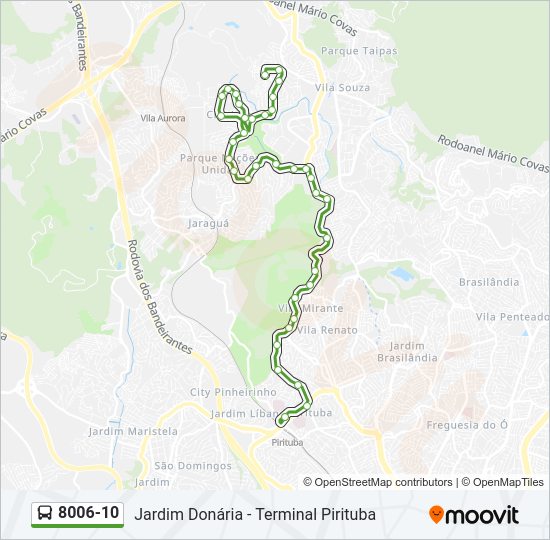 8006-10 bus Line Map