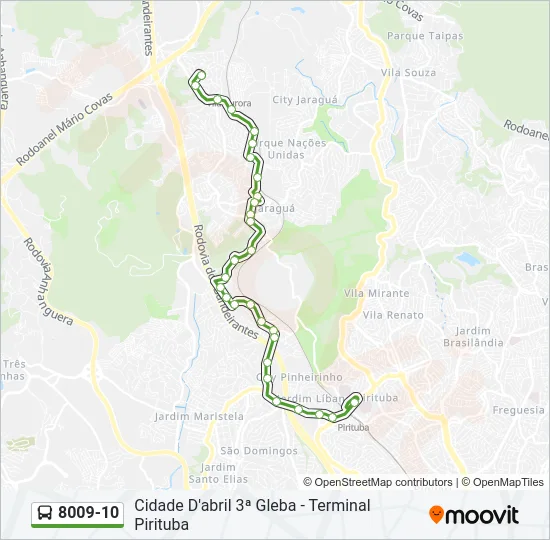 8009-10 Bus Line Map