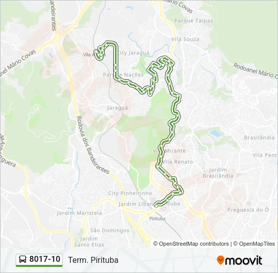 8017-10 Bus Line Map