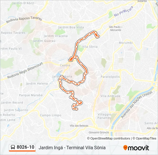 8026-10 Bus Line Map