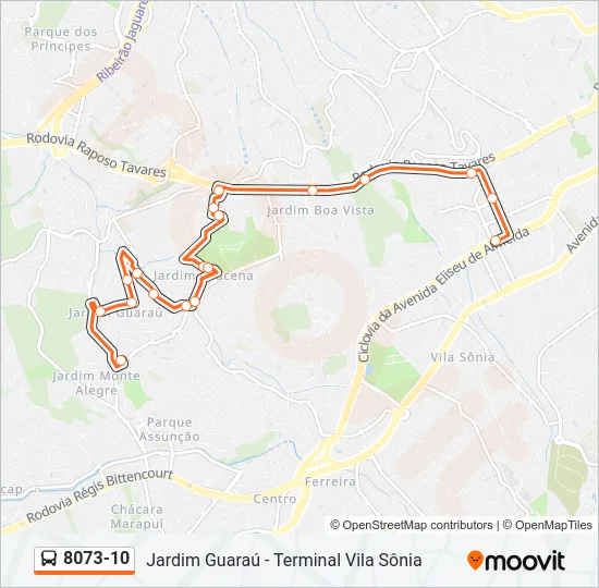 8073-10 Bus Line Map