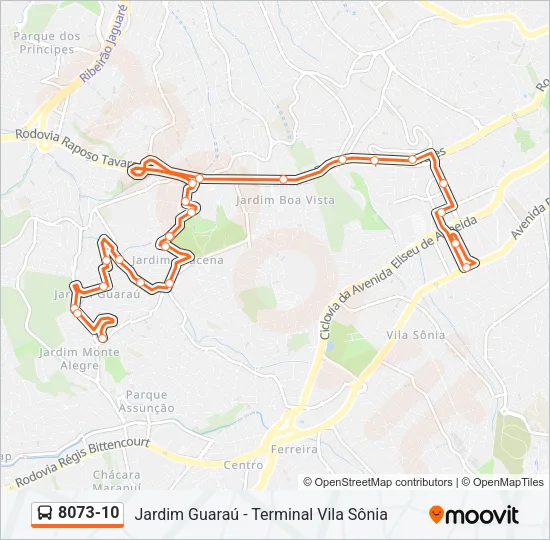 8073-10 Bus Line Map