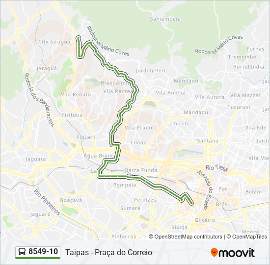 8549-10 bus Line Map