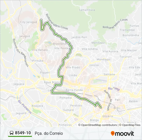 8549-10 Bus Line Map