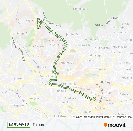 8549-10 Bus Line Map