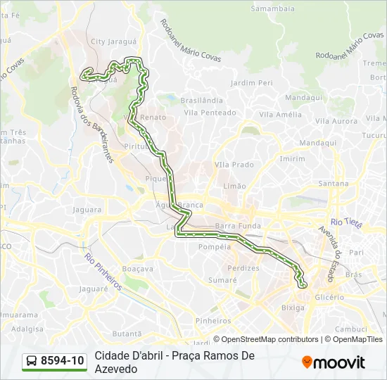 8594-10 Bus Line Map