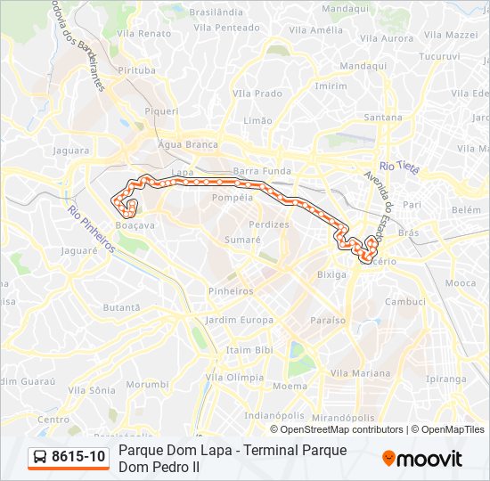 Mapa de 8615-10 de autobús