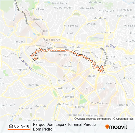8615-10 Bus Line Map
