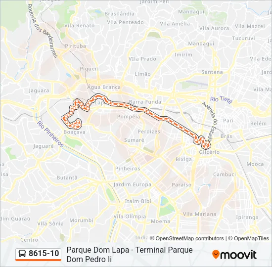 8615-10 Bus Line Map