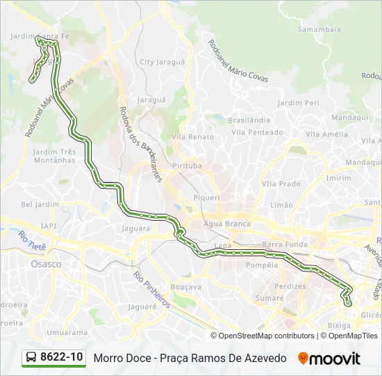 8622-10 Bus Line Map