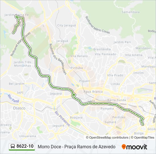8622-10 bus Line Map