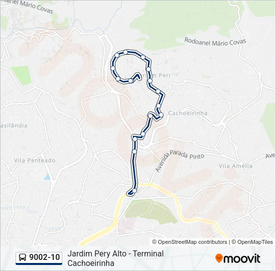 9002-10 Bus Line Map