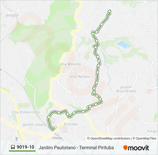 9019-10 Bus Line Map