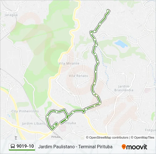 9019-10 Bus Line Map