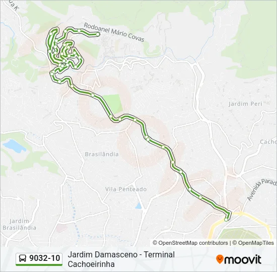 9032-10 Bus Line Map