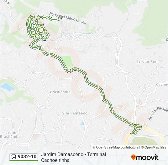 9032-10 Bus Line Map