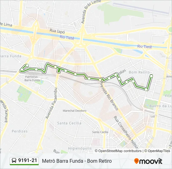 9191-21 Bus Line Map