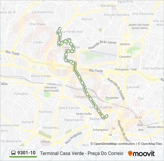 9301-10 Bus Line Map