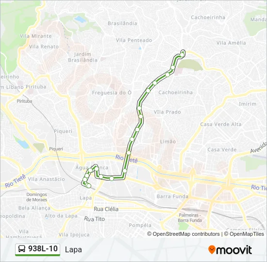 938L-10 Bus Line Map
