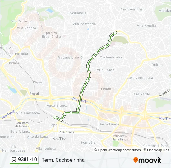 938L-10 Bus Line Map