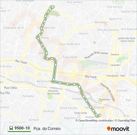 9500-10 Bus Line Map