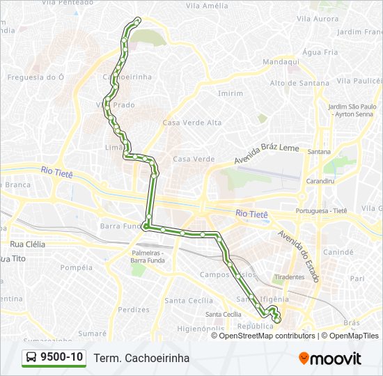 9500-10 bus Line Map