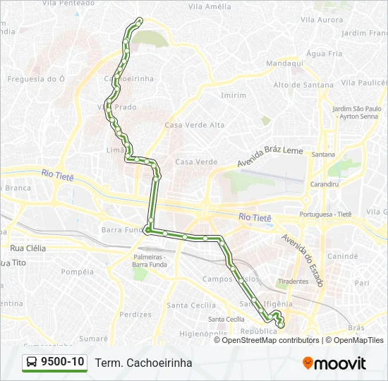 9500-10 Bus Line Map