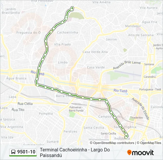 9501-10 Bus Line Map