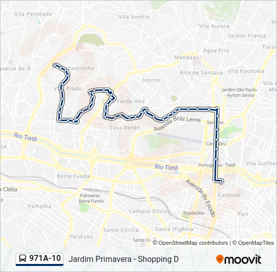 971A-10 Bus Line Map