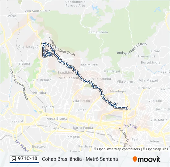 971C-10 Bus Line Map