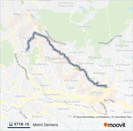 971R-10 Bus Line Map