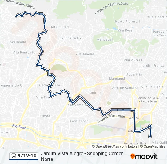 971V-10 Bus Line Map