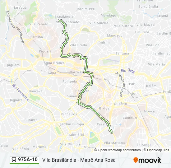 975A-10 Bus Line Map