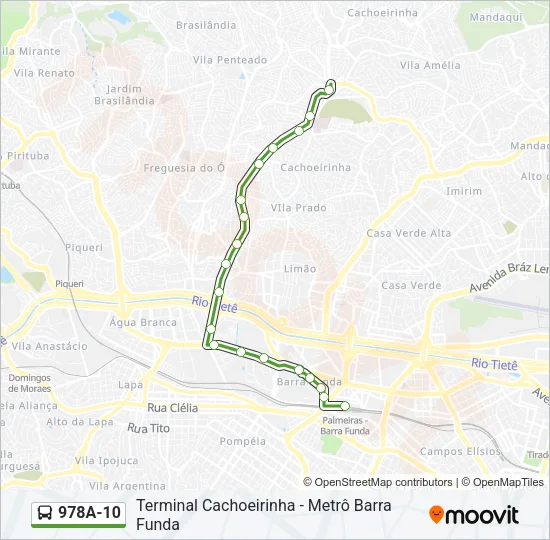 978A-10 Bus Line Map