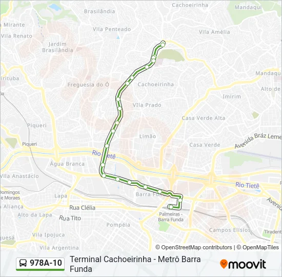 978A-10 Bus Line Map