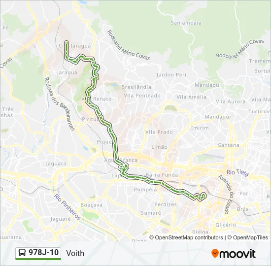 978J-10 Bus Line Map
