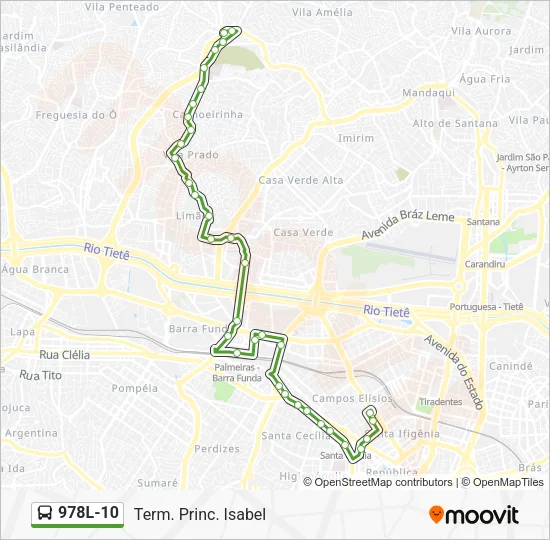 978L-10 Bus Line Map