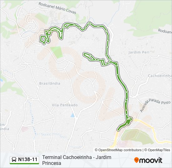 N138-11 bus Line Map