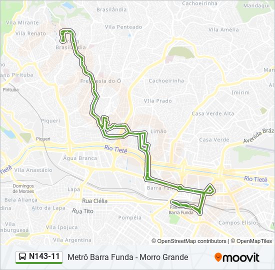 N143-11 bus Line Map