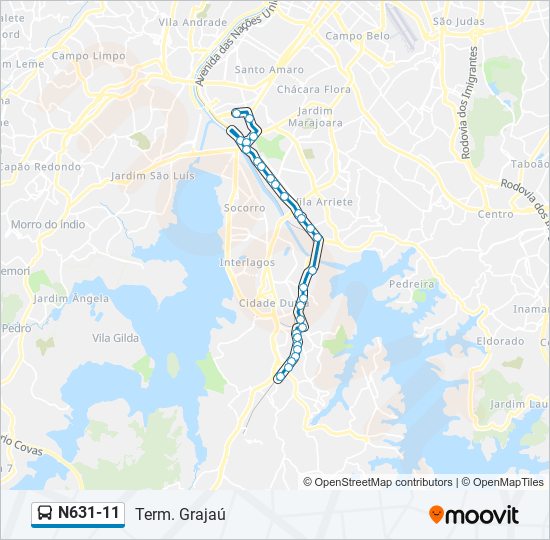 N631-11 bus Line Map