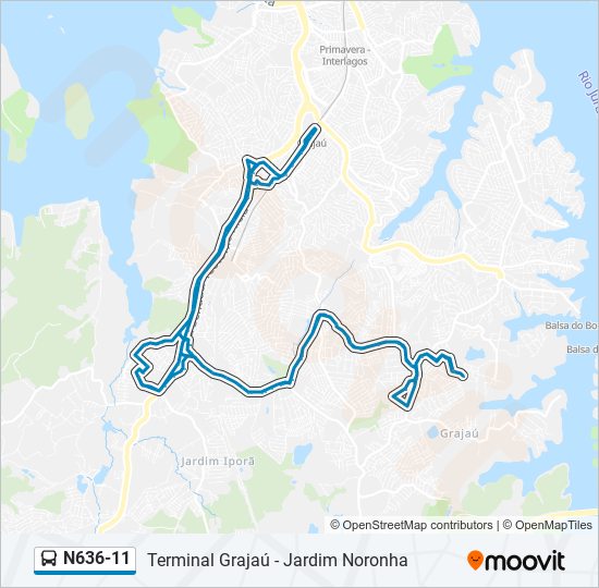 N636-11 bus Line Map