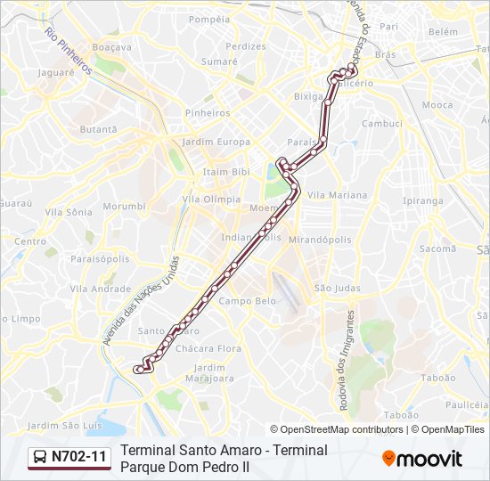 N702-11 bus Line Map